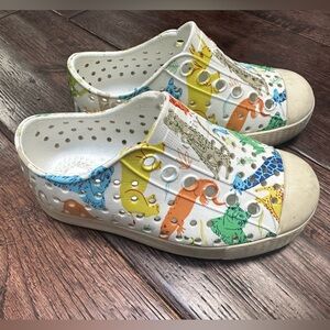 Native Multicolor Animal Print Kids Sneakers